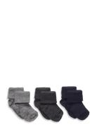 Wool Rib Baby Socks - 3-Pack Sokker Strømper Multi/patterned Mp Denmark