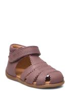 Starters™ Scallop Velcro Sandal Shoes Summer Shoes Sandals Purple Pom Pom