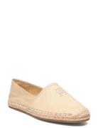 Embroidered Flat Espadrille Espadrillos Flade Sandal Cream Tommy Hilfiger