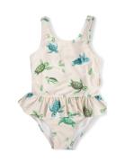 Eva – Swimsuit 3-4 Years – First Swim Badedragt Badetøj Beige Filibabba