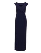 Jersey Off-The-Shoulder Gown Maxikjole Festkjole Navy Lauren Ralph Lauren