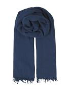 Solid Ilona Scarf Accessories Scarves Lightweight Scarves Navy Becksöndergaard