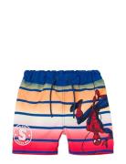 Nmmmelvin Spiderman Long Swimshorts Mar Badeshorts Multi/patterned Name It