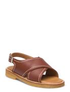 Sandals - Flat - Open Toe - Op Shoes Summer Shoes Sandals Brown ANGULUS