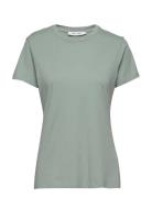 Solly Tee Solid 205 Tops T-shirts & Tops Short-sleeved Green Samsøe Samsøe