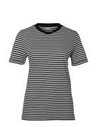 Slfmy Perfect Ss Tee Box Cut-Stri B Noos Tops T-shirts & Tops Short-sleeved Black Selected Femme