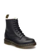 1460 Serena Black Burnished Wyoming Shoes Boots Ankle Boots Ankle Boots Flat Heel Black Dr. Martens