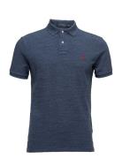 Custom Slim Fit Mesh Polo Shirt Tops Polos Short-sleeved Blue Polo Ralph Lauren