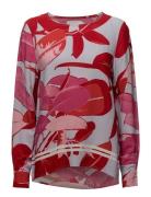 Moss Crepe Blouse W. Branch Print & Tops Blouses Long-sleeved Red Coster Copenhagen