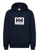 Hh Box Hoodie Sport Sweatshirts & Hoodies Hoodies Navy Helly Hansen