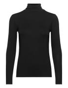 Slhanadi Rollneck Ls Tops T-shirts & Tops Long-sleeved Black Soaked In Luxury