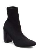 Biaellie Knit Boot Shoes Boots Ankle Boots Ankle Boots With Heel Black Bianco