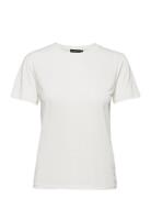 Slcolumbine Crew-Neck T-Shirt Ss Tops T-shirts & Tops Short-sleeved White Soaked In Luxury