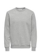 Onsceres Crew Neck Noos Tops Sweatshirts & Hoodies Sweatshirts Grey ONLY & SONS