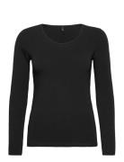 Onllive Love L/S Ck Top Noos Jrs Tops T-shirts & Tops Long-sleeved Black ONLY
