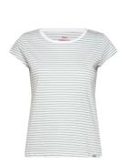Organic Favorite Stripe Teasy Tops T-shirts & Tops Short-sleeved Green Mads Nørgaard
