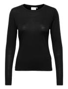 Sividagz Ls Wool Tee Noos Tops T-shirts & Tops Long-sleeved Black Gestuz