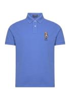 Custom Slim Fit Polo Bear Polo Shirt Tops Polos Short-sleeved Blue Polo Ralph Lauren