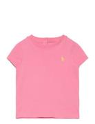 Cotton Jersey Crewneck Tee Tops T-Kortærmet Skjorte Pink Ralph Lauren Baby