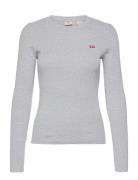 Ls Baby Tee Starstruck Heather Tops T-shirts & Tops Long-sleeved Grey LEVI´S Women