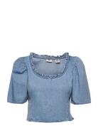 Louise Ss Blouse Hey Friend 1 Tops Blouses Short-sleeved Blue LEVI´S Women