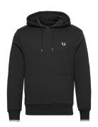 Tipped Hooded Sweatsh Tops Sweatshirts & Hoodies Hoodies Black Fred Perry