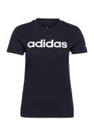 Essentials Slim Logo T-Shirt Tops T-shirts & Tops Short-sleeved Navy Adidas Sportswear