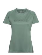 Core Essence Logo Tee W Sport T-shirts & Tops Short-sleeved Green Craft
