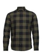 Jjegingham Twill Shirt L/S Noos Tops Shirts Casual Khaki Green Jack & J S