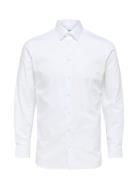 Slhslimethan Shirt Ls Classic Noos Tops Shirts Business White Selected Homme