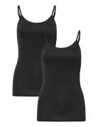 Visurface Strap Top New 2-Pack - Noos Tops T-shirts & Tops Sleeveless Black Vila