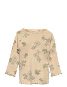 Mignonne Blouse 68Cm - 6M Flowers And Berries Tops T-shirts Long-sleeved T-Skjorte Cream That's Mine