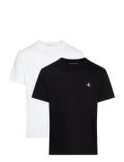 2 Pack Monologo T-Shirt Tops T-Kortærmet Skjorte White Calvin Klein Jeans
