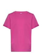 Pkria Ss Fold Up Solid Tee Tw Bc Tops T-Kortærmet Skjorte Pink Little Pieces