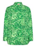 Shirt Tops Shirts Long-sleeved Green Barbara Kristoffersen By Rosemunde