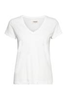 Mmarden Organic V-Ss Tee Tops T-shirts & Tops Short-sleeved White MOS MOSH