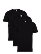 Dovre T-Shirts O-Neck 3-Pack Tops T-Kortærmet Skjorte Black Dovre