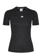 Techfit Training T-Shirt Sport T-shirts & Tops Short-sleeved Black Adidas Performance