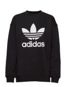 Trefoil Crew Sweatshirt Tops Sweatshirts & Hoodies Sweatshirts Black Adidas Originals