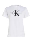 Core Monologo Regular Tee Tops T-shirts & Tops Short-sleeved White Calvin Klein Jeans