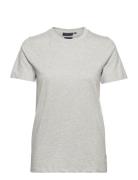 Stephanie Organic Cotton Tee Tops T-shirts & Tops Short-sleeved Grey Lexington Clothing