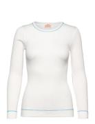 Blouse Tops T-shirts & Tops Long-sleeved White Barbara Kristoffersen By Rosemunde