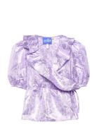 Mikacras Blouse Tops Blouses Short-sleeved Purple Cras