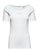 T-Shirts Tops T-shirts & Tops Short-sleeved White Esprit Casual