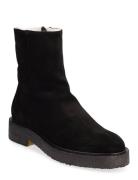 Warm Lining A3109 Shoes Boots Ankle Boots Ankle Boots Flat Heel Black Billi Bi