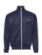 Taped Track Jacket Tops Sweatshirts & Hoodies Sweatshirts Blue Fred Perry