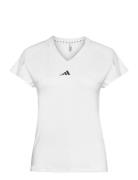 Aeroready Train Essentials Minimal Branding V-Neck T-Shirt Sport T-shirts & Tops Short-sleeved White Adidas Performance