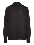 Mia Silk Shirt Tops Shirts Long-sleeved Black Ahlvar Gallery