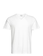 Stretch V-Neck Tee Designers T-Kortærmet Skjorte White Filippa K