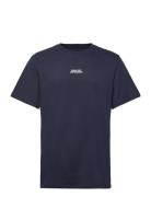 Cohen Brushed Tee Ss Tops T-Kortærmet Skjorte Navy Clean Cut Copenhagen